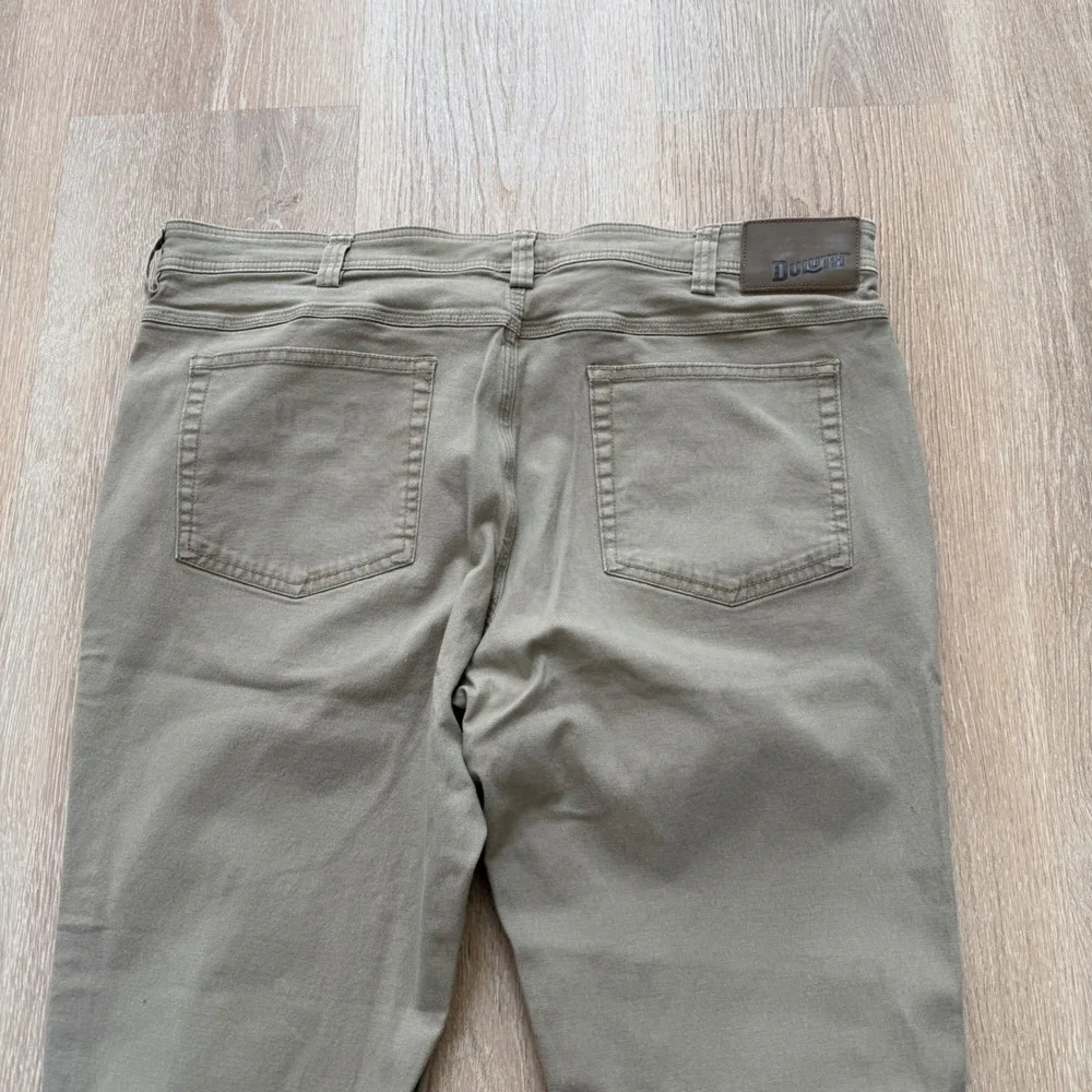 Duluth Flex Fire Hose Slim Fit Pants Mens 40x30 Khaki Tan Workwear Utility